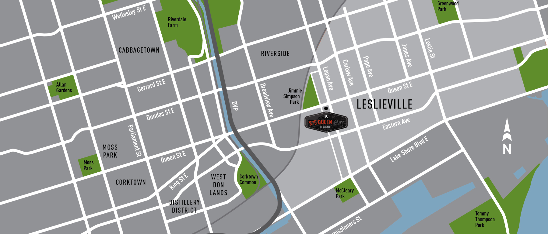 875 Queen East Condos Map View Toronto, Canada