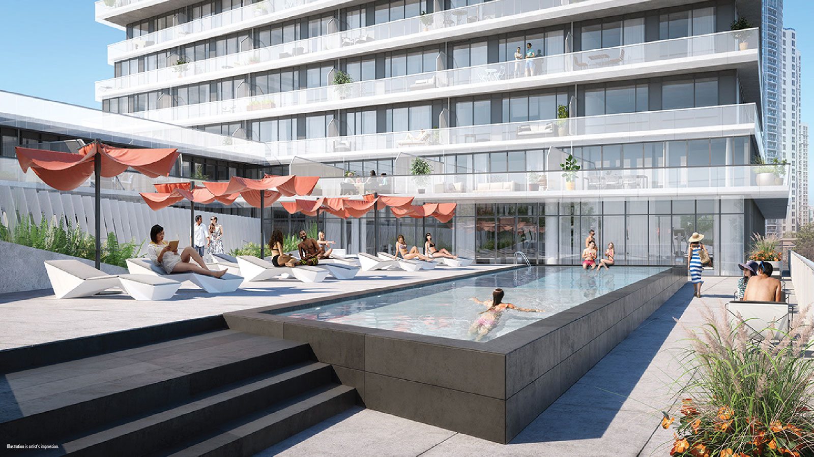 M City Condos Outdoor Pool Toronto, Canada