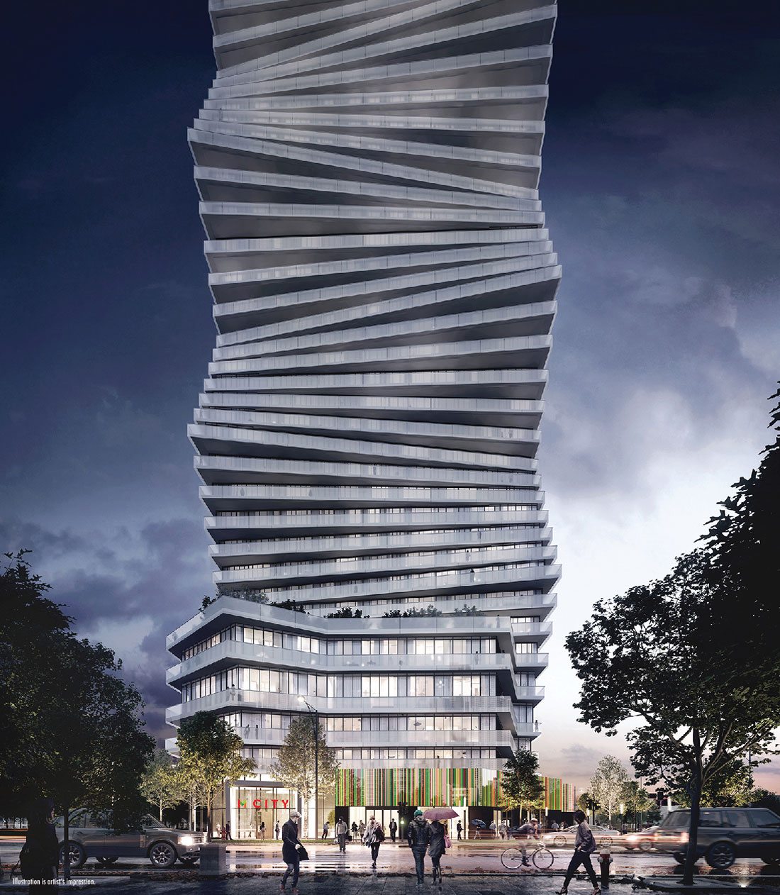 M City Condos Front View Toronto, Canada
