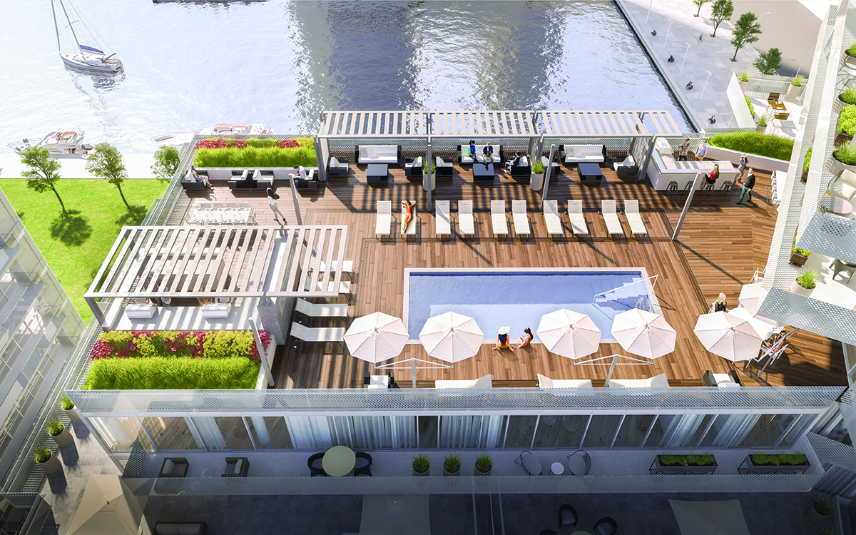 Pier 27 Tower Condos Rooftop View Toronto, Canada