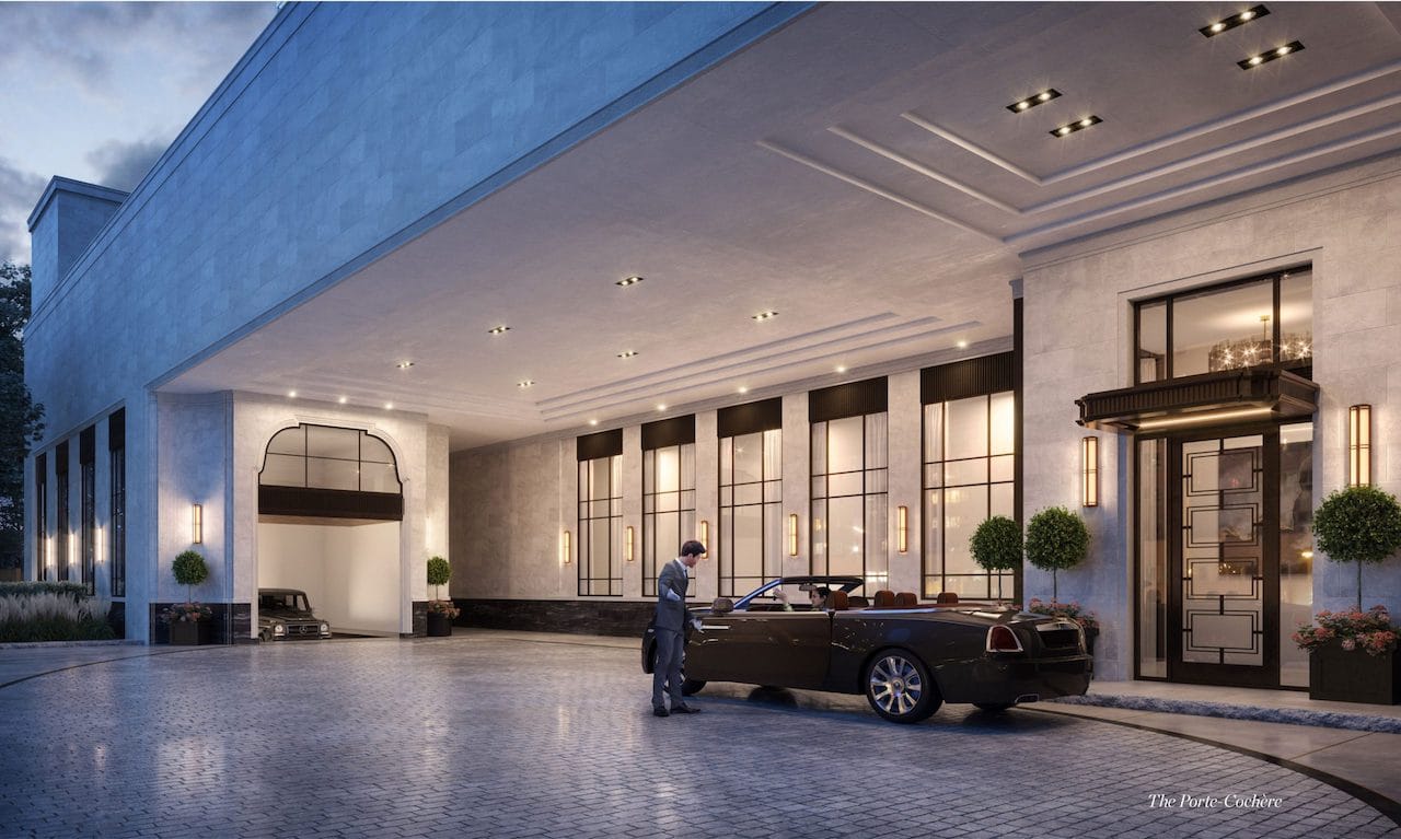 Rendering of 89 Avenue Condos Port Cochere.