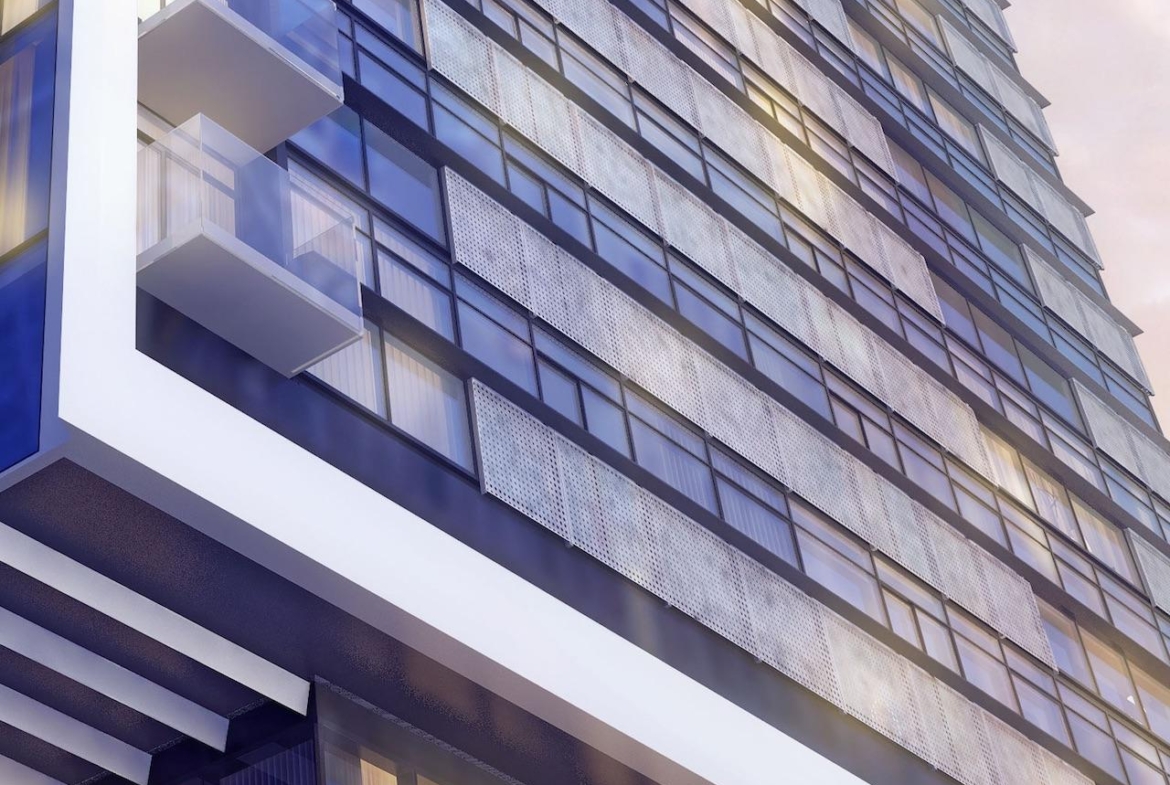 Rendering of 8 Cumberland Condos exterior siding.