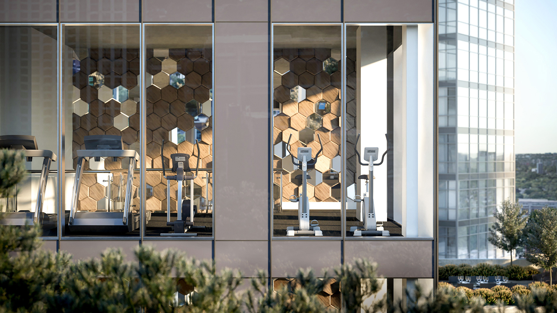Rendering of 8 Cumberland Condos fitness centre.