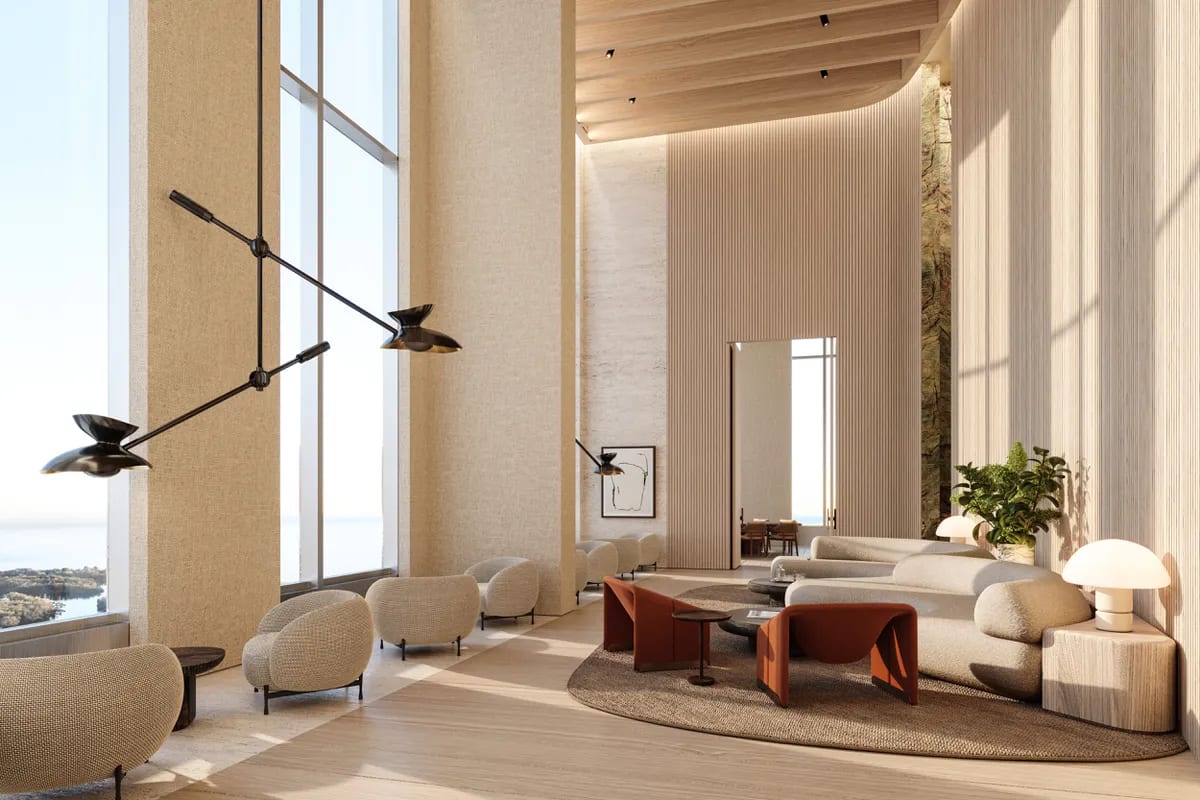 Forma Condos interior amenity space lounge