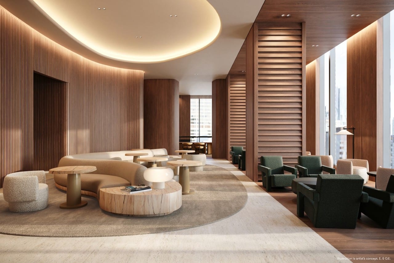 Rendering of Forma Condos co-working space