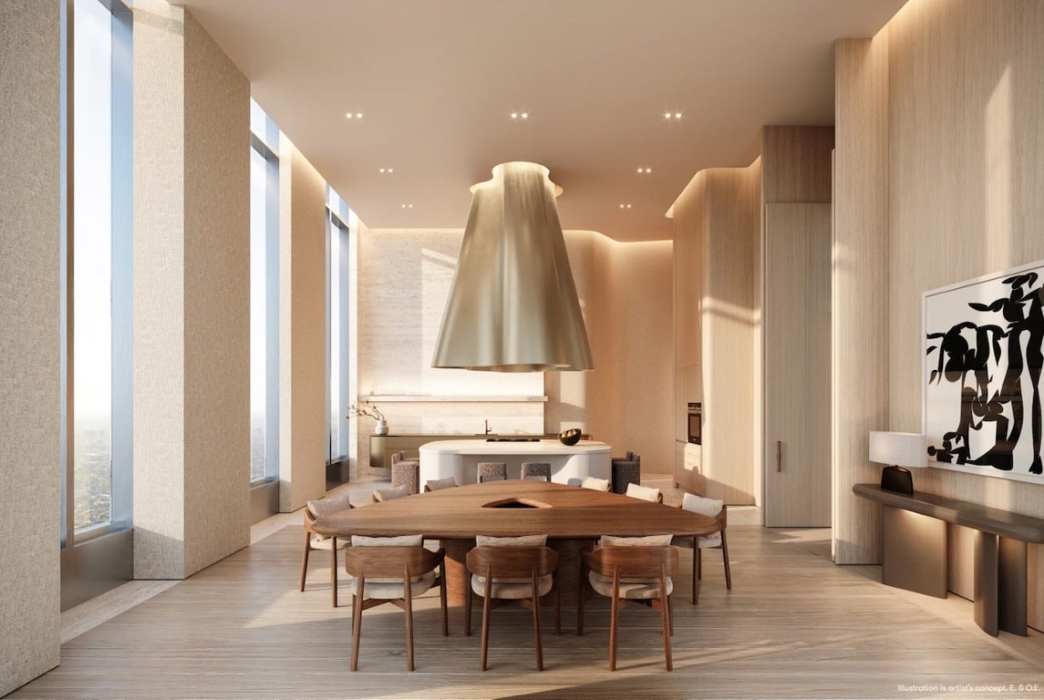 Rendering of Forma Condos grand suite dining