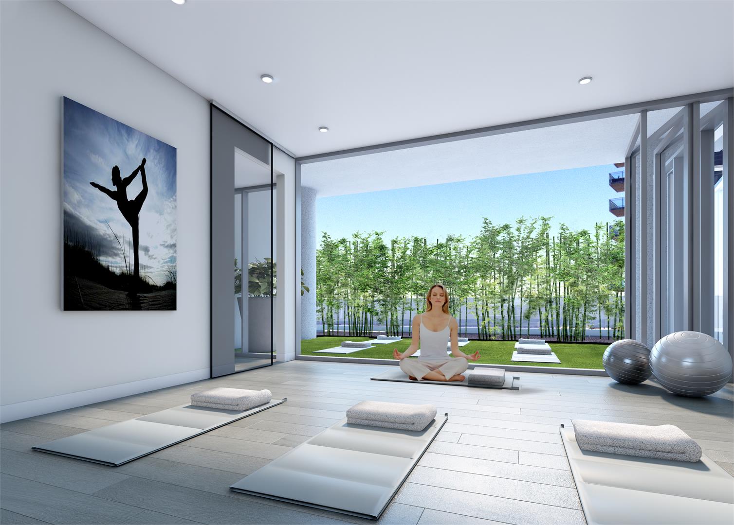 Rendering of Nautique Lakefront Residences yoga studio