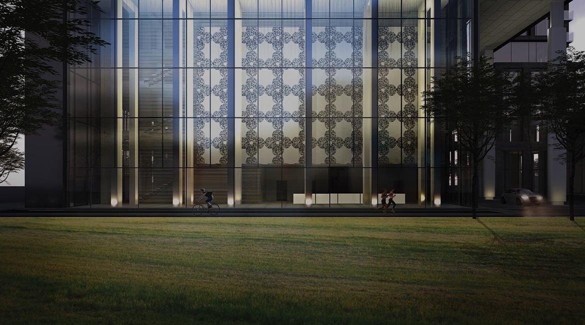 Rendering of The Gloucester on Yonge Condos exterior building detail