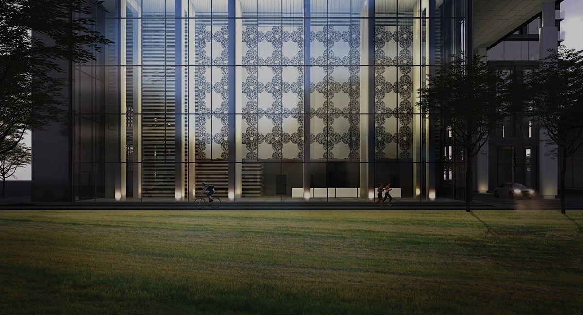 Rendering of The Gloucester on Yonge Condos exterior building detail