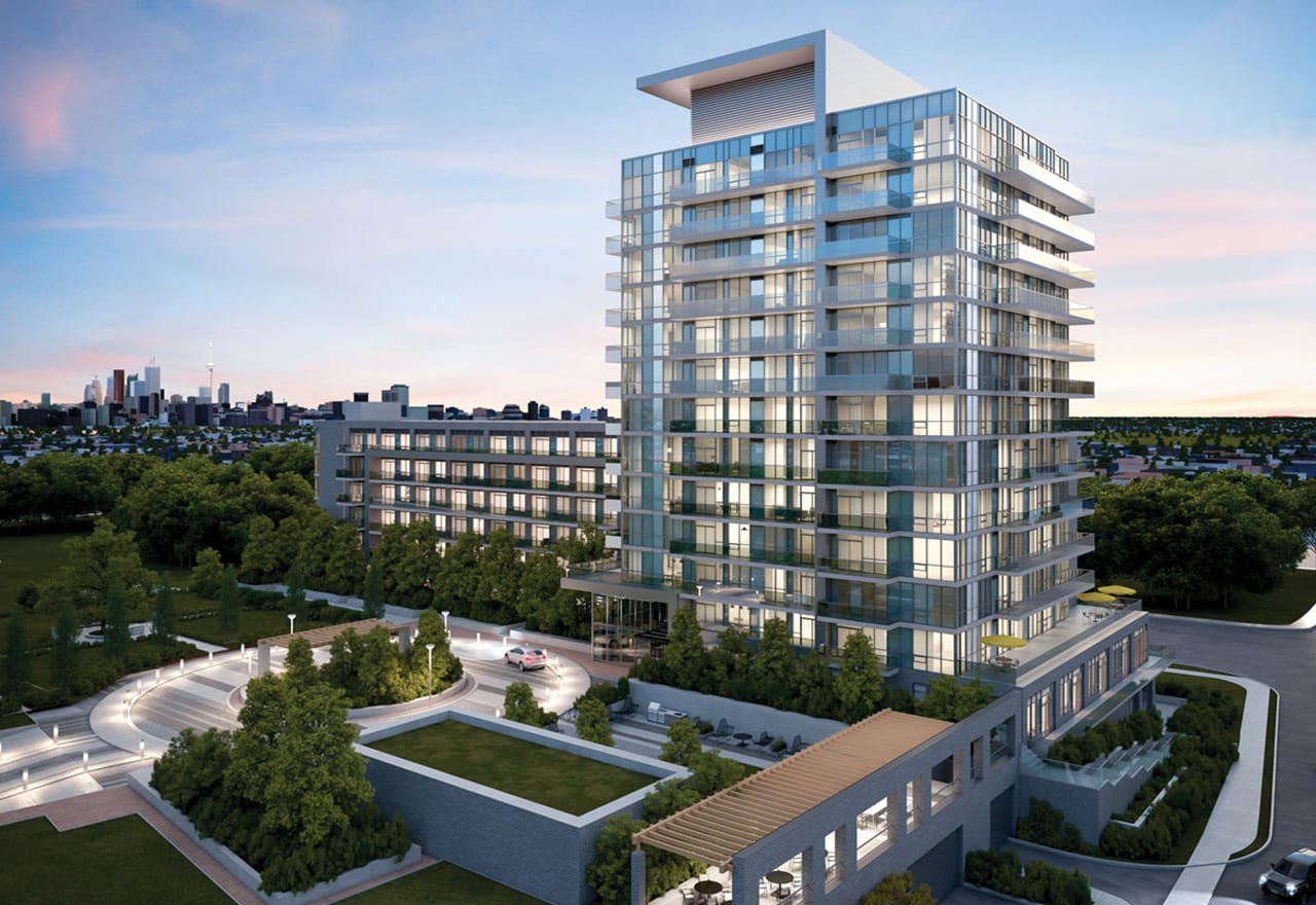 Rendering of The Colours of Emerald City Condos exterior