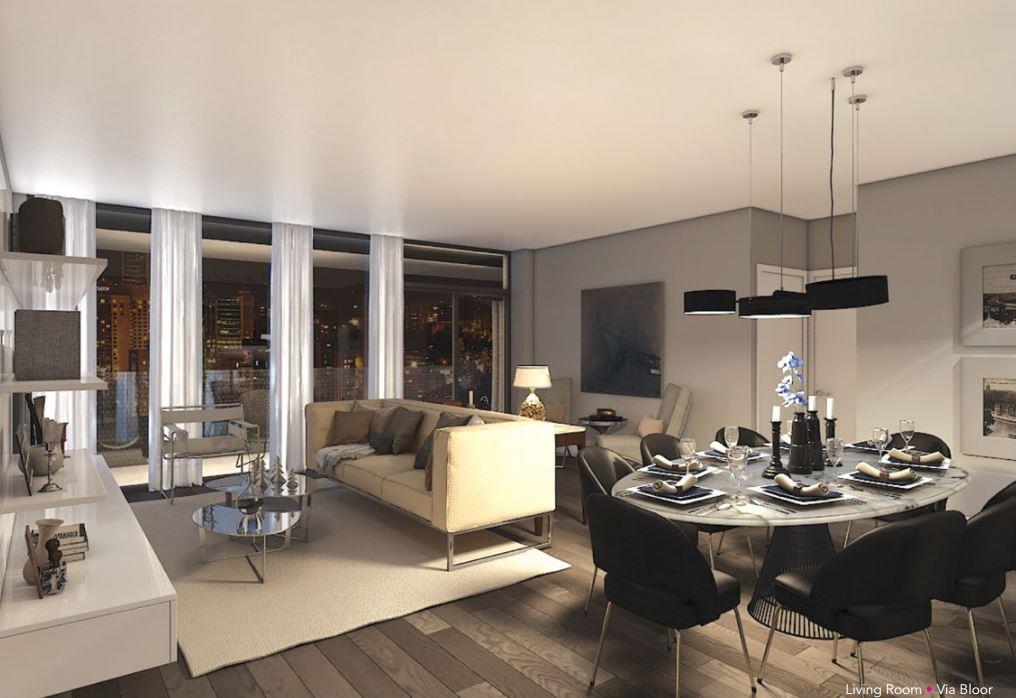 Via Bloor Condos Living Area Toronto, Canada