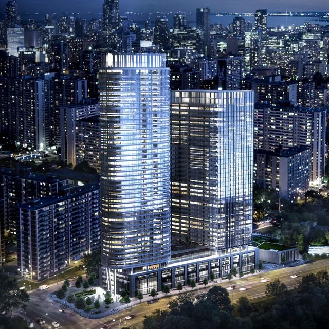 Via Bloor Condos Cityscape View Toronto, Canada
