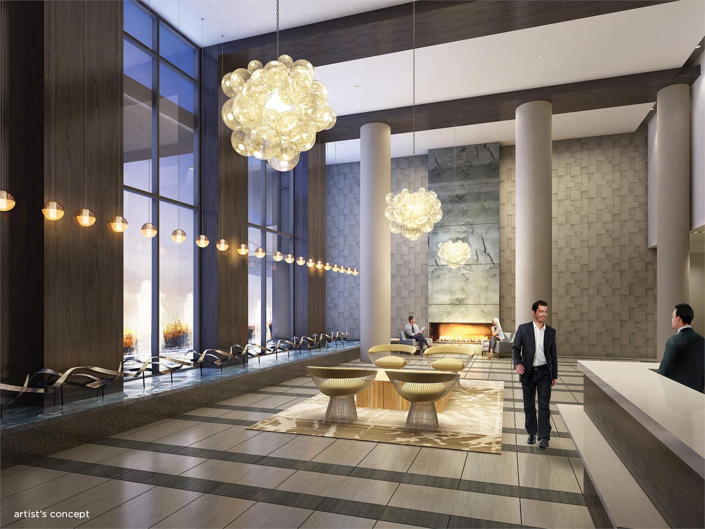 Water's Edge Condos Lobby Toronto, Canada