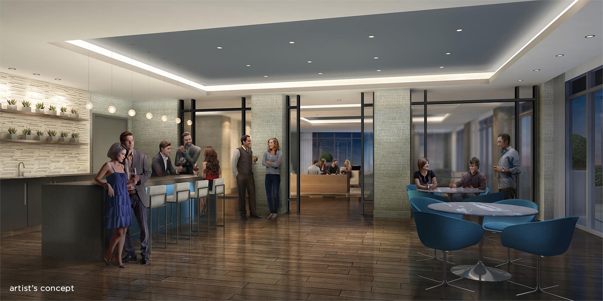 Water's Edge Condos Party Room Toronto, Canada