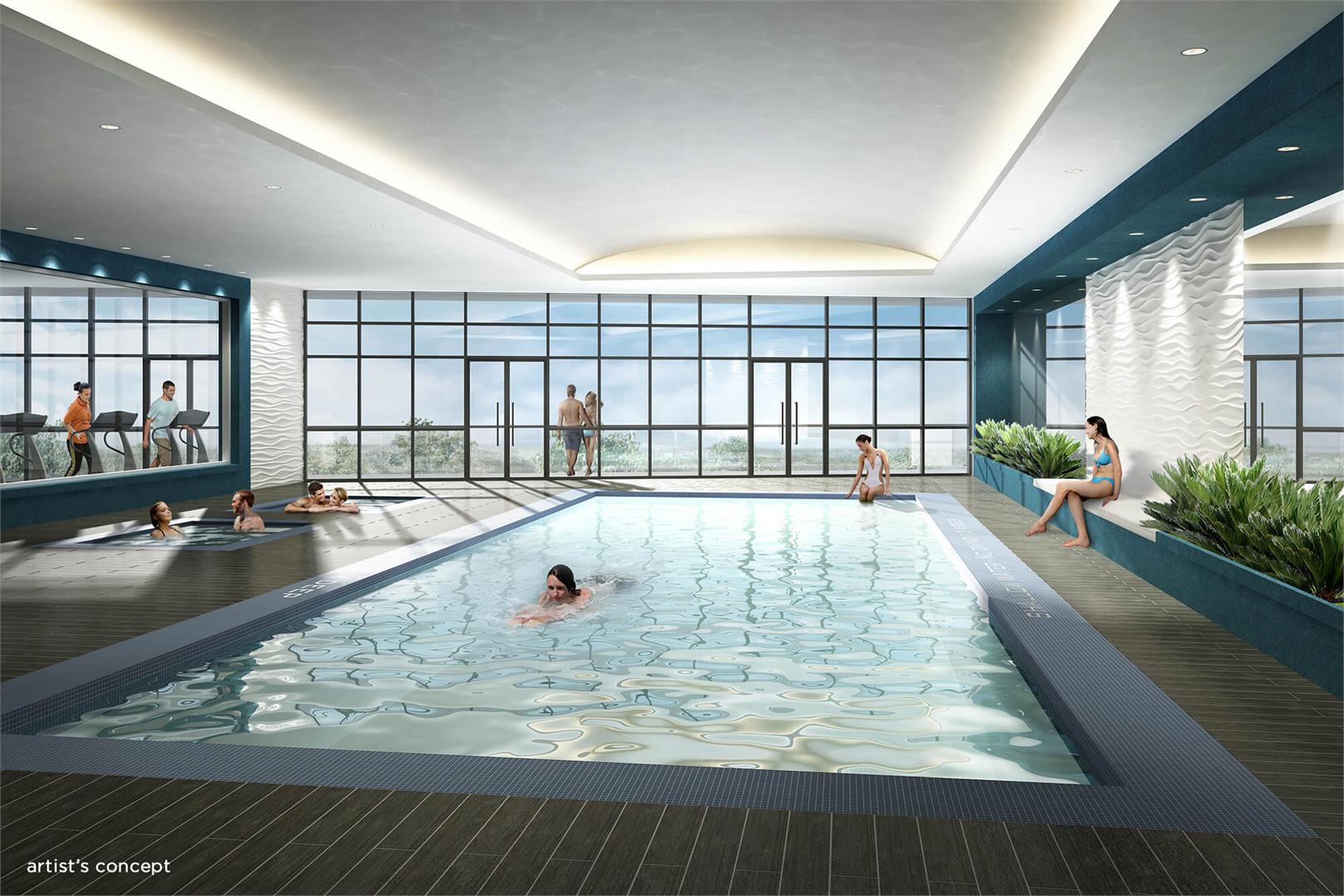 Water's Edge Condos Swimming Pool Toronto, Canada