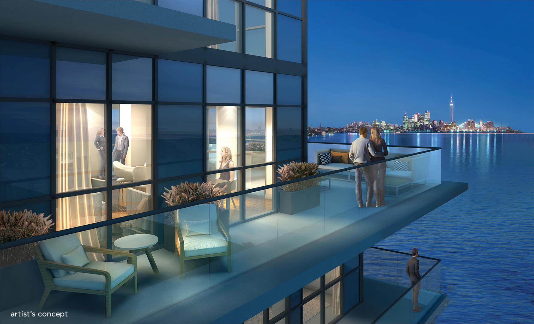 Water's Edge Condos Balcony Toronto, Canada