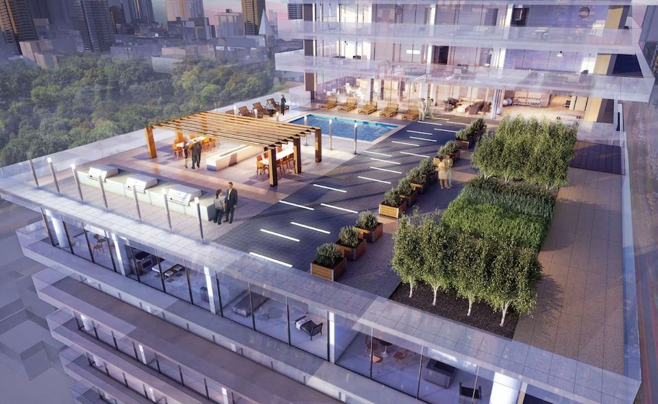 1Thousand Bay Condos Terrace Lounge Toronto, Canada