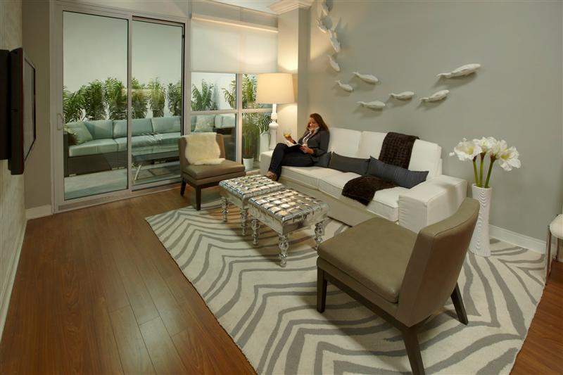 2150 Condos Living Area Toronto, Canada