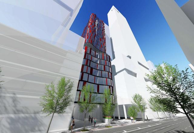 217 Adelaide West rendering of building exterior.
