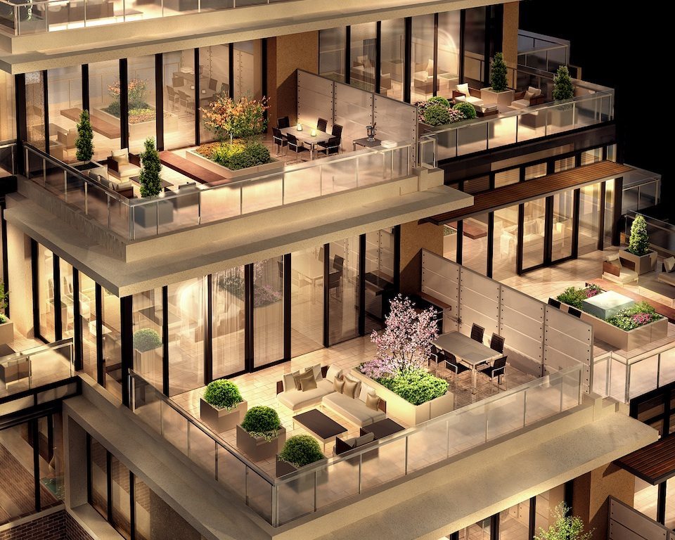 36 Hazelton Condos Terrace Lounge Toronto, Canada