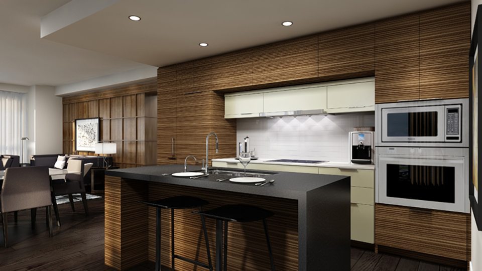 88 Scott Condos Kitchen Area Toronto, Canada