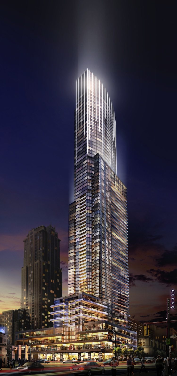 Aura at College Park Terrace Building View Toronto, Canada