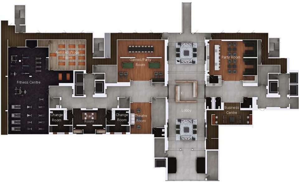 DNA3 Condos Amenities Plan Toronto, Canada