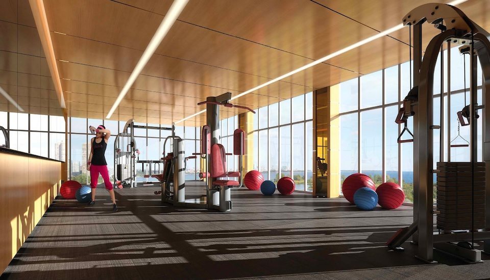 Eau du Soleil Condos Gym Toronto, Canada