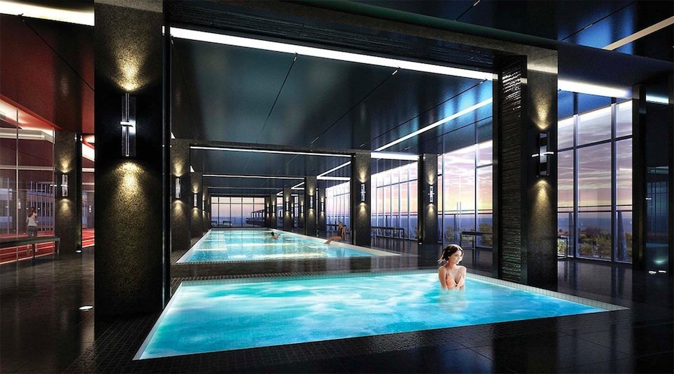 Eau du Soleil Condos Swimming Pool Toronto, Canada