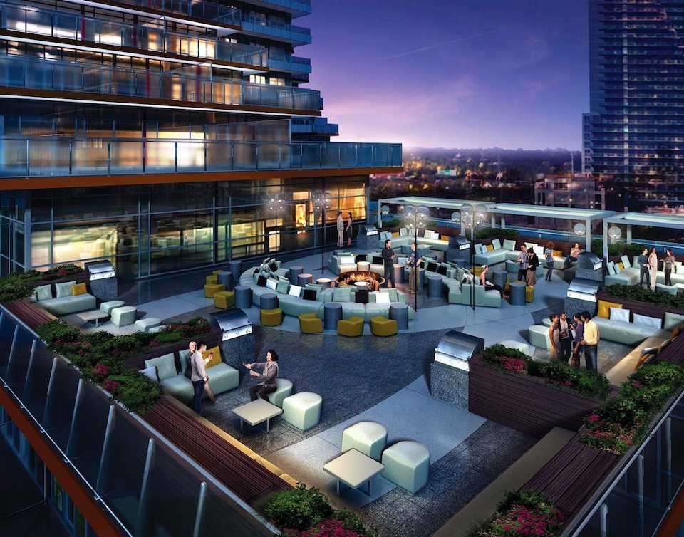 Eau du Soleil Condos Terrace Party Toronto, Canada