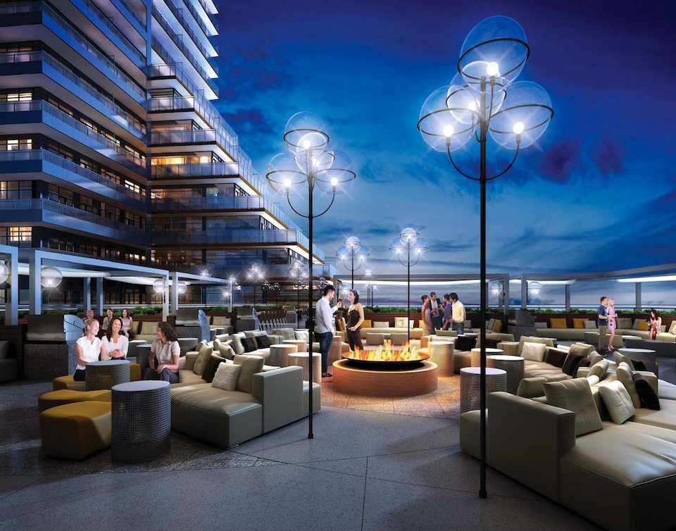 Eau du Soleil Condos Party Area Toronto, Canada