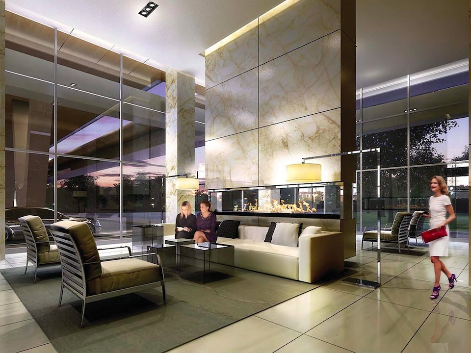 Eau du Soleil Condos Lobby Toronto, Canada