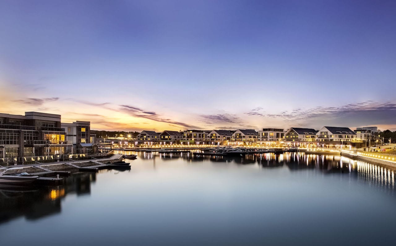 Friday Harbour Ferretti Towns evening water view