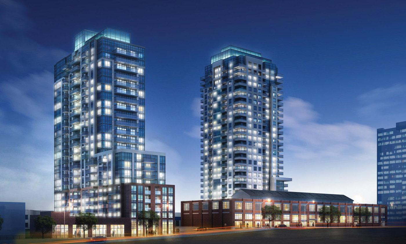 Fuse & Fuse2 Condos Front View Toronto, Canada