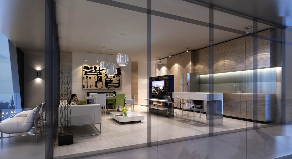 Hive: Lofts on The Queensway Living Area Toronto, Canada