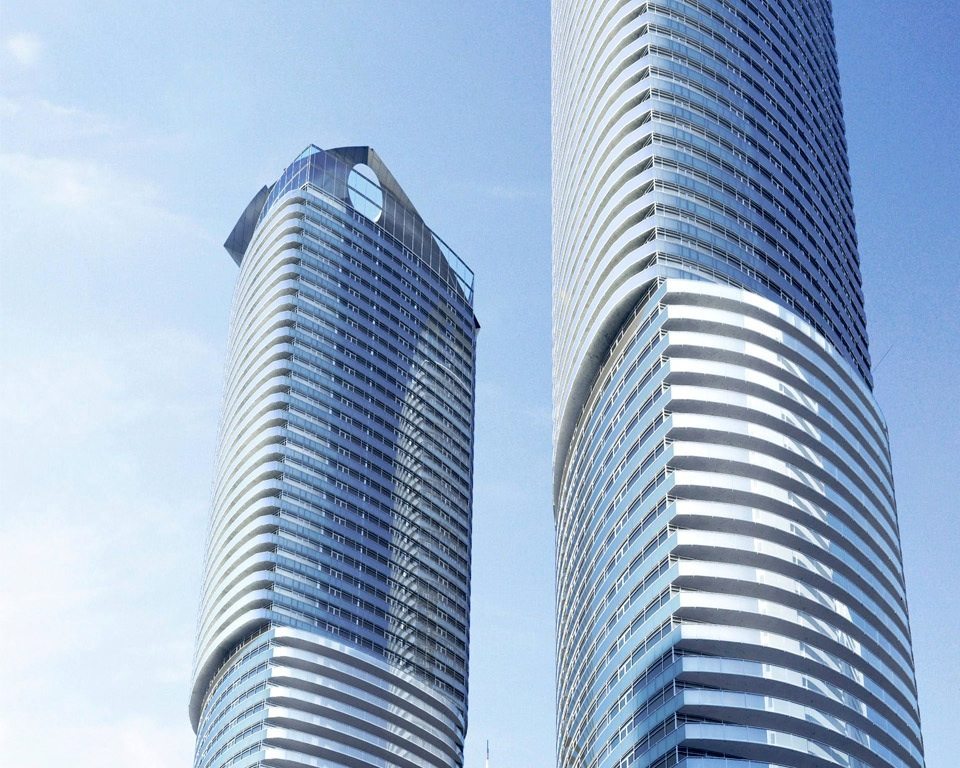 Ïce Condominiums at York Centre Terrace Building View Toronto, Canada