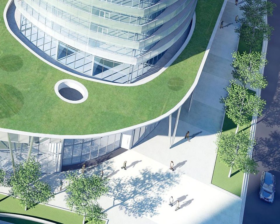 Ïce Condominiums at York Centre Terrace Garden Toronto, Canada