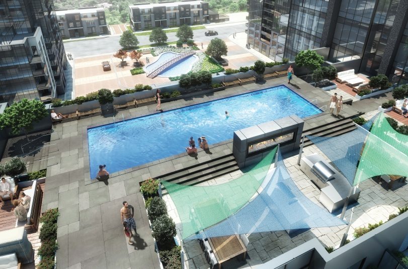 ME Living Condos Terrace Pool Toronto, Canada