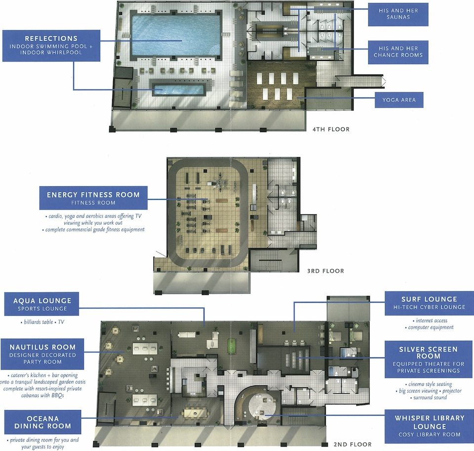 Nautilus Condos Amenities Plan Toronto, Canada