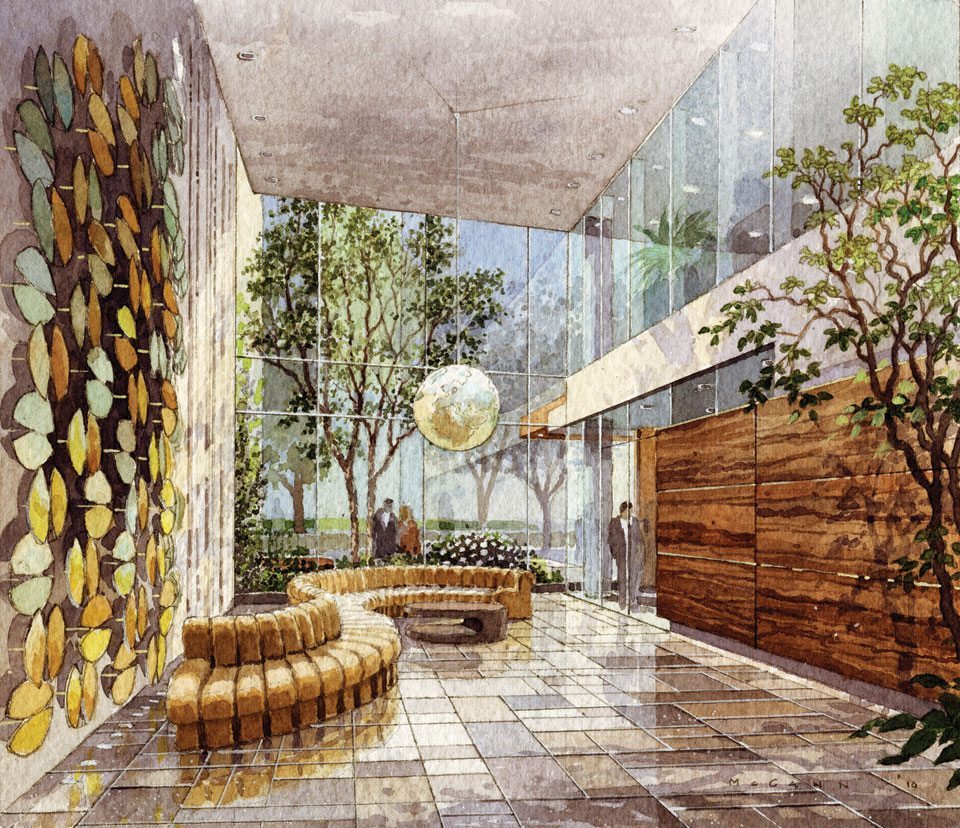 Nicholas Residences COndos Lobby Toronto, Canada