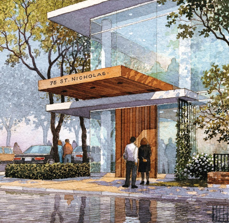 Nicholas Residences Condos Entrance Toronto, Canada