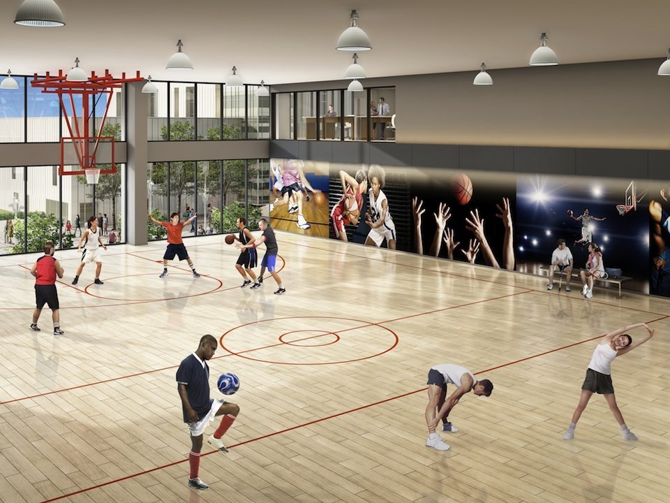 One Park Place Condos Basketball Court Toronto, Canada