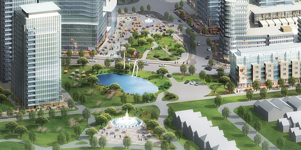 Parkside Village Residences Aerial View Toronto, Canada