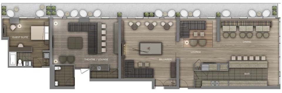 Peter Street Condominiums Amenities Plan Toronto, Canada