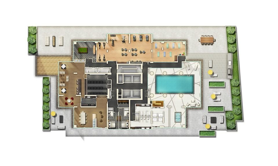 Pinnacle Grand Park 1 & 2 Condos Amenities Plan Toronto, Canada