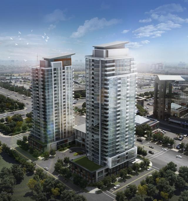 Pinnacle Uptown Crystal Condominiums Aerial Toronto, Canada