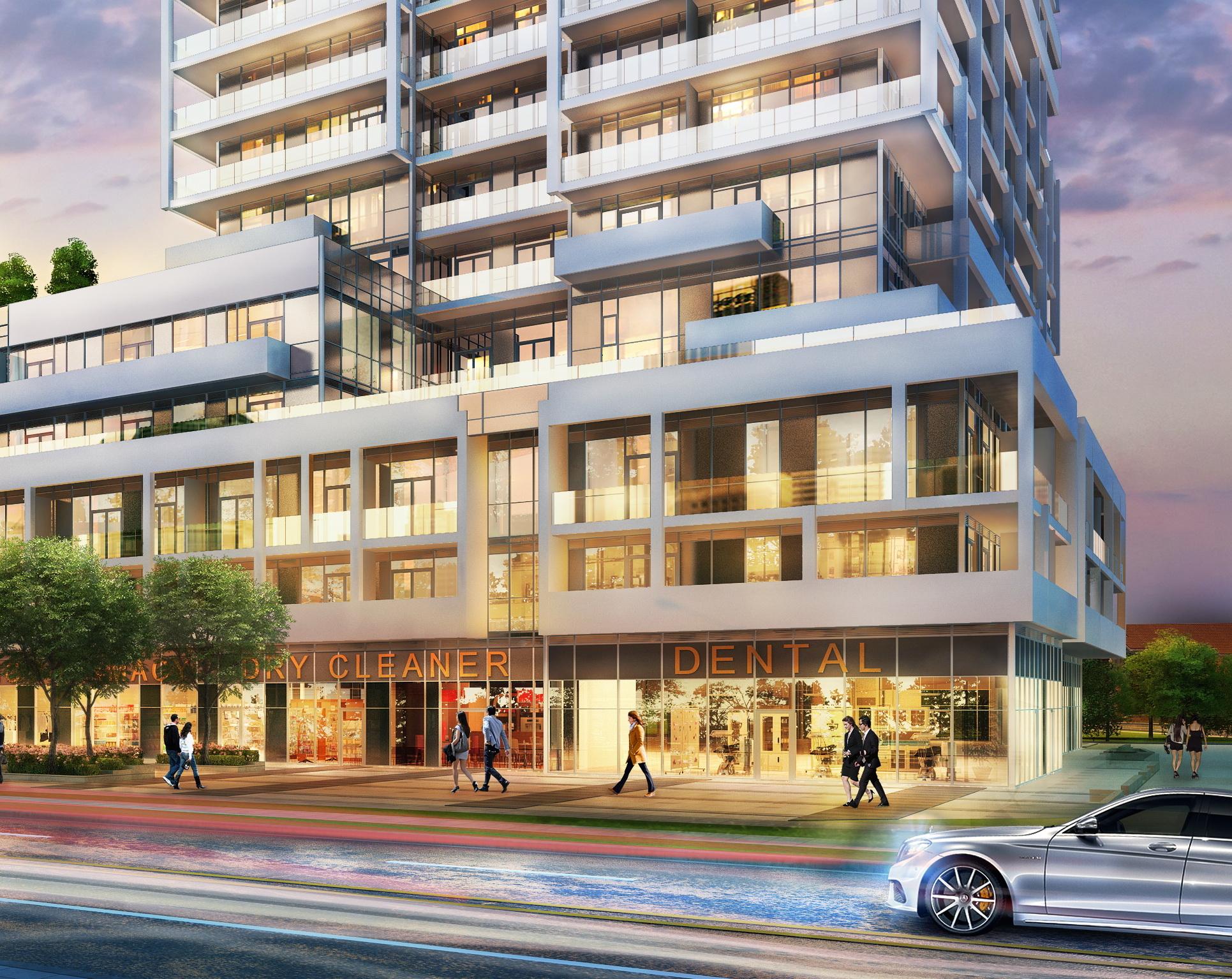 Senses Condominiums Front View Toronto, Canada