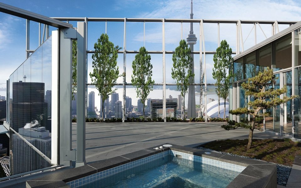 Shangri-La Toronto Condos Terrace Pool Toronto, Canada