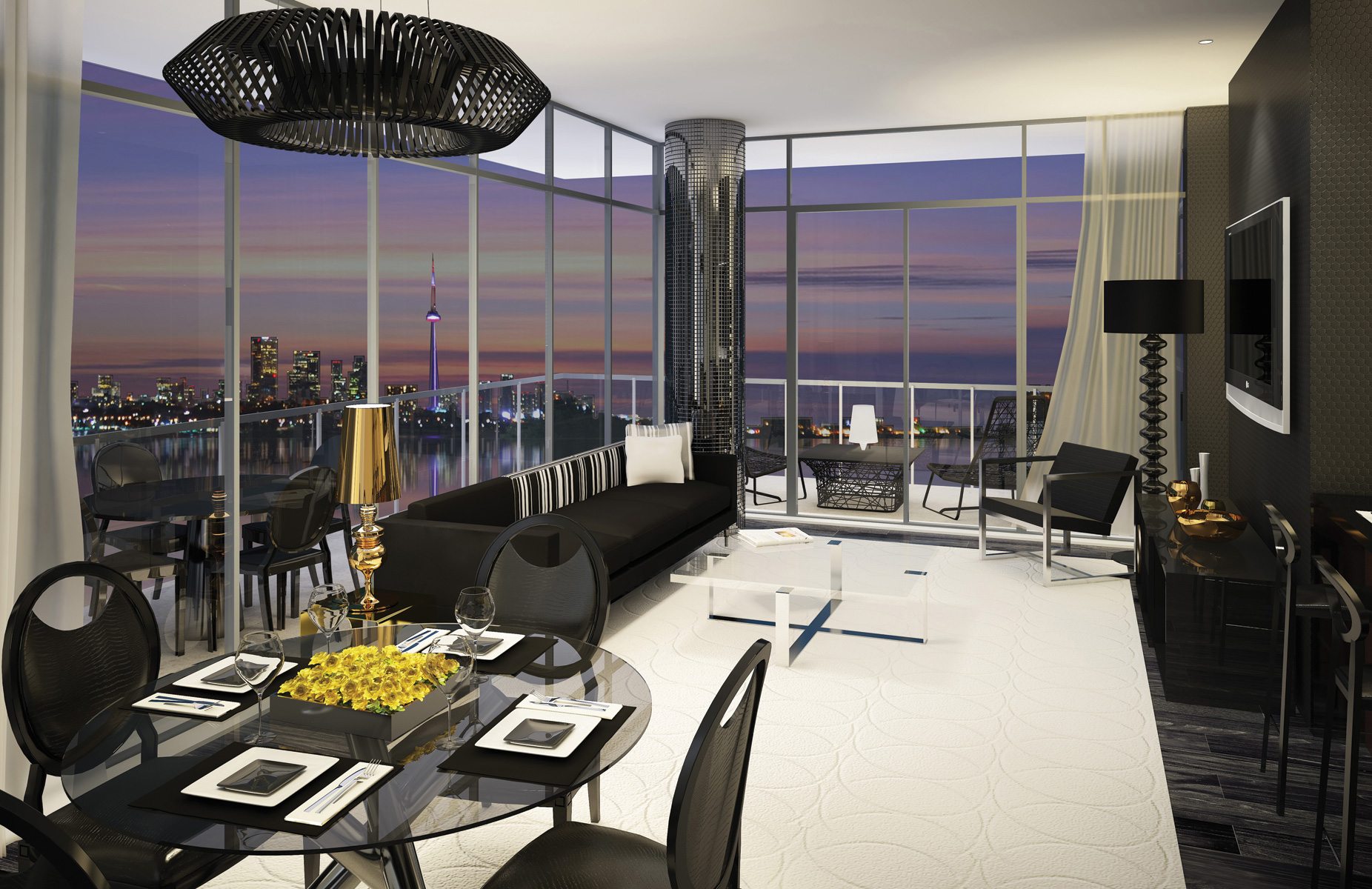 South Beach Condos & Lofts Living Area Toronto, Canada