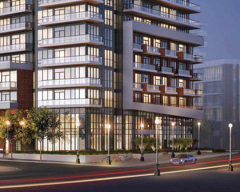The Forest Hill 1 & 2 Condos Front View Toronto, Canada